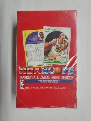1990-91 NBA Hoops Series 2 Wax Box 36 Packs - Factory Sealed - Image 1 of 4