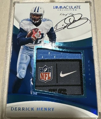 2017 Panini immaculate Derrick Henry 1/1 Auto Nike Patch  One Of one - Image 1 of 2