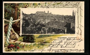 Präge-AK Nürnberg, Totalansicht aus der Vogelschau - Picture 1 of 2