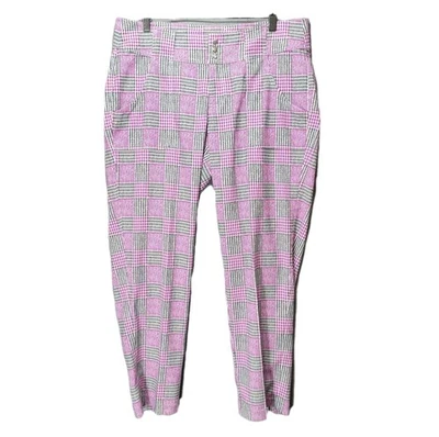 Pantalones de golf Jofit para mujer 10 rosa gris geométricos deportivos elásticos coloridos activos Foto 1 de 4