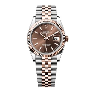 Rolex Datejust 36 Uhr 36MM Chocolate Index Hour Markers Dial Rosegold - Bild 1 von 1