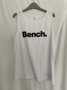 Bench White And Black Printed Strappy Vest Top / T Shirt Size XL 14-16 Replica - Picture 1 of 2