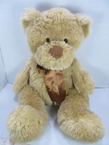 Anico INT Fuzzy Bear Brown Plush Stuffed Animal Toy 20" Floppy w/Bow - Picture 1 of 8