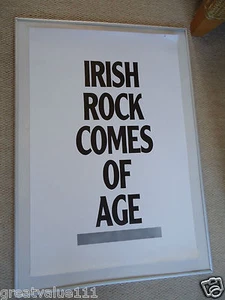 IRISH ROCK COMES OF AGE GIG POSTER 1985 UNRELEASED PRINTERS OWN ORIGINAL POSTER - Picture 1 of 6