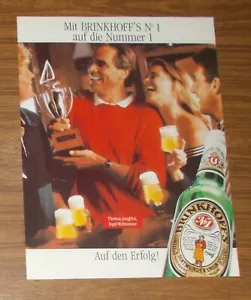 Seltene Werbung BRINKHOFF'S No. 1 - Segel-Weltmeister Thomas Jungblut #2 1991 - Bild 1 von 1