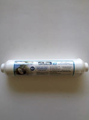 REVERSE OSMOSIS IN-LINE CARBON FILTER 10 X 2 1/4" FPT THREADED ENDS - Image 1 of 2