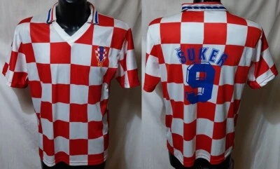 MONDO REPLICA VINTAGE MAGLIA CROAZIA # 9 D. SUKER 1994  TG. XL NON ORIGINALE - Immagine 1 di 4