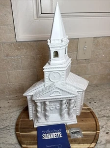 DEPT 56 Winter Silhouette Treasure CATHEDRAL FACADE Porcelain White Church 78085 - Picture 1 of 17