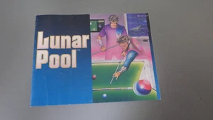 Vtg Original Nintendo NES Game MANUAL Only * LUNAR POOL - Picture 1 of 2