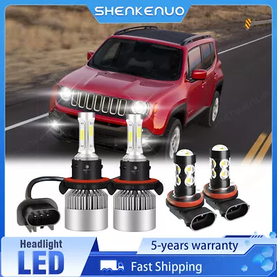 Combo faros antiniebla LED blancos 4X para Jeep Renegade 2015-2018 Foto 1 de 4