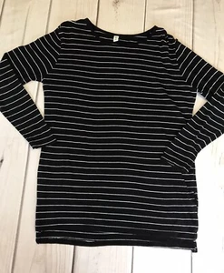 BP Long sleeve Black And White Stripe Lightweight Top Size XS - Picture 1 of 7
