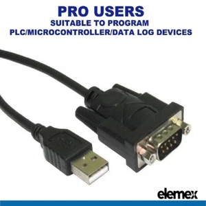 USB 2.0 to RS-232 DB9 9 Pin Serial Port Adapter Windows 11/ 10/ 8/ 7 (32-64) iOS - Picture 1 of 3