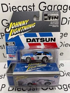 JOHNNY LIGHTNING 1981 Datsun 280ZX BRE Tribute Blue 1:64 Diecast Collector Tin - Picture 1 of 1