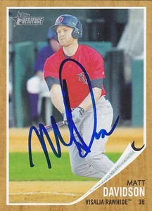 MATT DAVIDSON VISALIA RAWHIDE SIGNED CARD ARIZONA DIAMONDBACKS REDS WHITE SOX - Picture 1 of 1