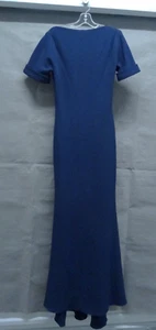 Badgley Mischka Dress Women 4 Blue Gown Ladies Party Cocktail Gala Dark Saphire - Picture 1 of 14