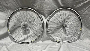 Mavic Cross Link Wheelset 26" Clincher 135mm 100mm 9mm QR 9 Speed Rim Brake Gray - Picture 1 of 15