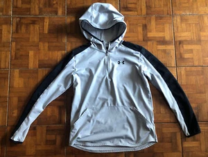 Under Armour Sweatshirt Unisex Kids YXL Youth XL Coldgear 1/4 Zip Hoodie Pockets - Picture 1 of 4