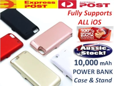 Battery External Power bank Charger Case Charging Cover For iPhone 6s 7 8 6 Plus - Image 1 of 4
