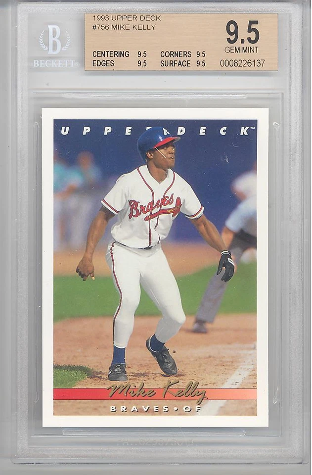1993 Upper Deck Mike Kelly (Rookie Card) (#756) (All 9.5 Subs) (Pop of 1) BGS9.5 - Image 1 of 1