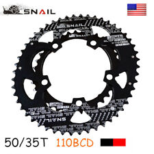 Road Bike Chainring 110BCD 50T/35T Oval Double Plate Chain Ring fit Sram Shimano
