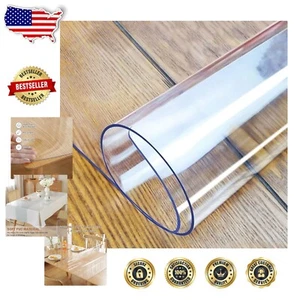 Durable 24x78 Inch Clear Table Cover - Scratch and Stain Resistant Protector - Picture 1 of 10