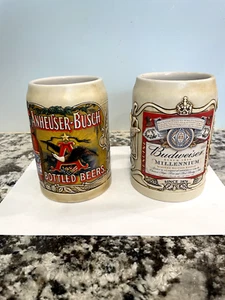 1991 & 2000 Budweiser Beer Stein Mugs Collector Series - Lot of 2 - Picture 1 of 6