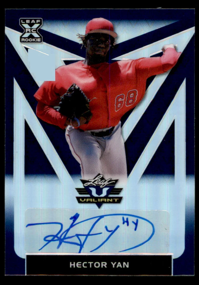 2020 Leaf Valiant Blue #BAHY1 Hector Yan /50 - Image 1 of 2