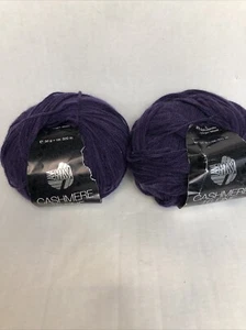 Lana Grossa Cashmere 16 Fine 50g Each 2 Balls Color 023 Purple - Picture 1 of 4