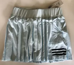 adidas Women's Club Tennis Pleated Skirt MEDIUM new Pleat Skort Almost Blue Rare - Picture 1 of 15