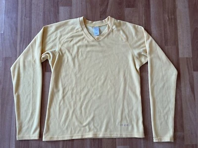 Camisa Patagonia Amarilla Manga Larga Poliéster Top Mujer Talla Pequeña Cuello en V Foto 1 de 4