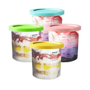 BYKITCHEN CREAMI Deluxe recipiente/taza para Ninja NC501EU, 4 unidades Creami - Imagen 1 de 8