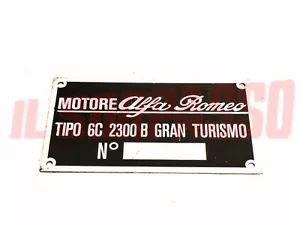 TARGHETTA IDENTIFICATIVA MOTORE ALFA ROMEO 6C 2300 B GRAN TURISMO - Imagen 1 de 1