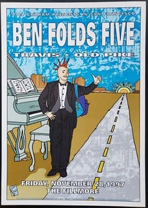 Ben Folds Five Concert Poster 1997 F-305 Fillmore - Picture 1 of 1