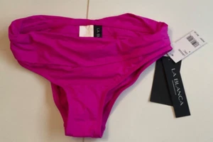 NEW La Blanca Bikini Bottoms NWT $61 Dark Pink Swimsuit Sz 4 - NWT - Picture 1 of 1