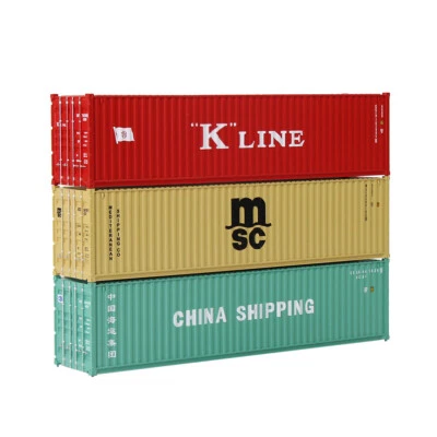3pcs Different HO Scale 40ft Containers msc KLINE CHINA SHIPPING - Image 1 of 4