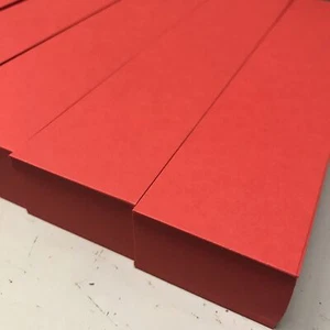 500 leere Karten Lesezeichen. Weihnachten rote Karte. 250 g/m². 210mm x 44mm - Bild 1 von 5