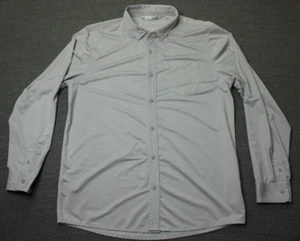 Camisa Travis Mathew Mangas Largas con Botones Para Hombre XL Gris Cuadros Bolsillo a Cuadros - Imagen 1 de 15