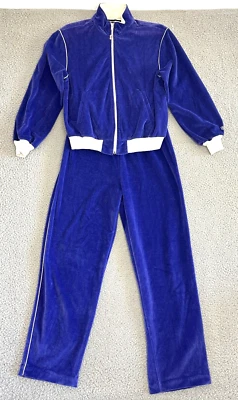 Chándal vintage de terciopelo Paco Rabanne para mujer mediano de terciopelo púrpura años 70 Foto 1 de 4