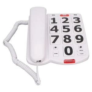 Big Button Phone Simple Classic Adjustable Volume Home Landline Phones For S SPC - Zdjęcie 1 z 12