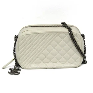 Chanel Boy Chanel Camera Bag A92656 Women's Leather Shoulder Bag Cream BF580834 - Picture 1 of 1