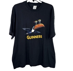 Camiseta Guinness Beer Tucan Vintage Años 90 XL Pantalla Única Puntada Estrellas Negra - Imagen 1 de 10