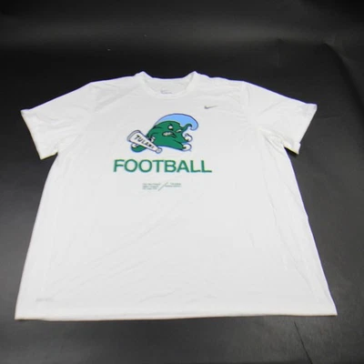Tulane Green Wave Nike Dri-Fit Short Sleeve Shirt Men's White New - Image 1 of 4