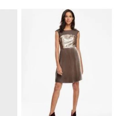 Vestido de cóctel Boden de terciopelo con lentejuelas talla 12 Foto 1 de 4