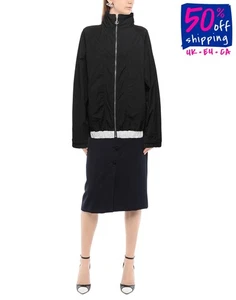 RRP€1029 LOURDES NEW YORK Oversized  Jacket Size M Black Lined Made in Italy - Picture 1 of 6