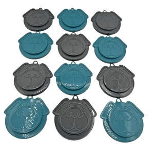Petmate Pup Top Food Can Topper Blue & Gray 12 Count /One Size - Photo 1/3
