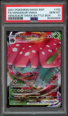 2021 Pokemon SWSH Promos Venusaur Vmax SWSH102 PSA 10 Gem Mint Black Star Promo - Image 1 of 2