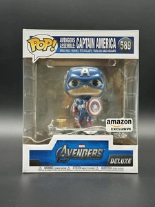 Funko Pop! Deluxe Marvel's Avengers Assemble: Captain America #589 Amazon Excl. - Picture 1 of 6