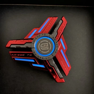 EDC Fidget Spinner Thunder Silent Bearing Luminous Spinner 红色 — 第 1/4 张图片