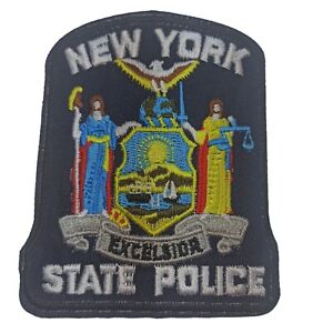 NY NEW YORK STATE POLICE SHOULDER PATCH Embroidered Iron Sew On Badge Applique