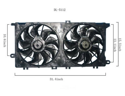 Conjunto de ventilador de radiador para Buick Park Avenue 1997-2005 3,8 L V6 1998 1999 2000 Foto 1 de 2